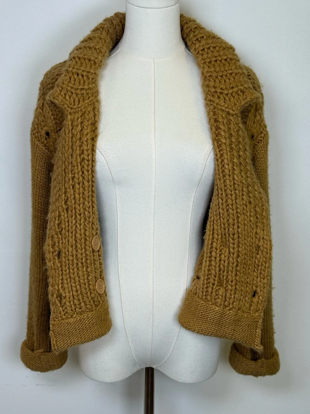 Nanette Lepore Chunky Soft Alpaca Wool Blend Cropped Cardigan Women’s Size XS